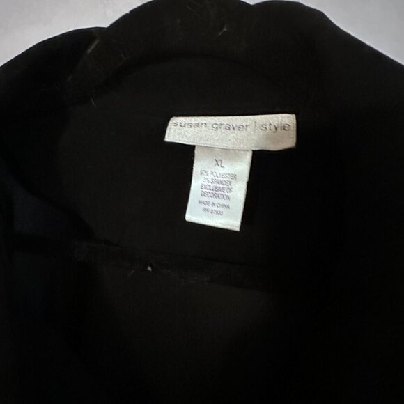 Susan Graver XL Long Shirt Jacket Bohemian Suede Extra Large Embroidered Boho - Picture 2 of 6